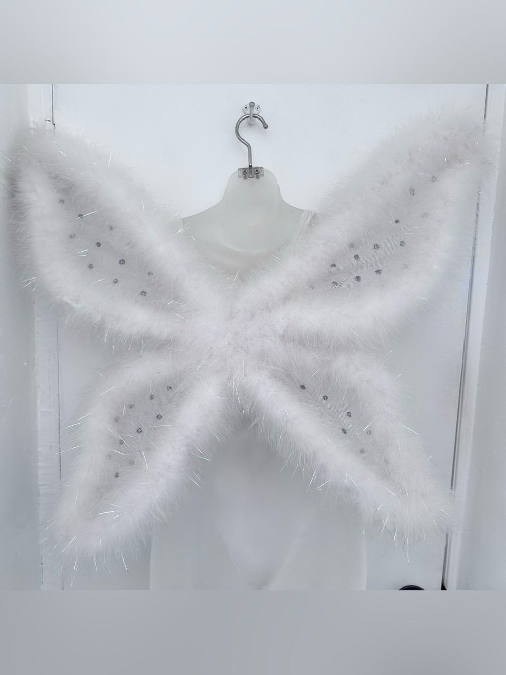 Large Rustie Doll White Feather Angel Wings Fairycore Cottagecore Accessory